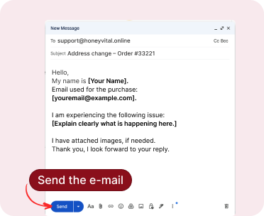 Screenshot showing send button