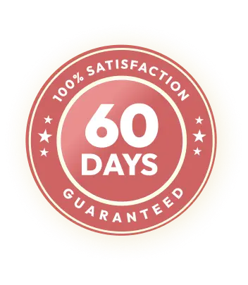 60-day satisfaction guarantee seal